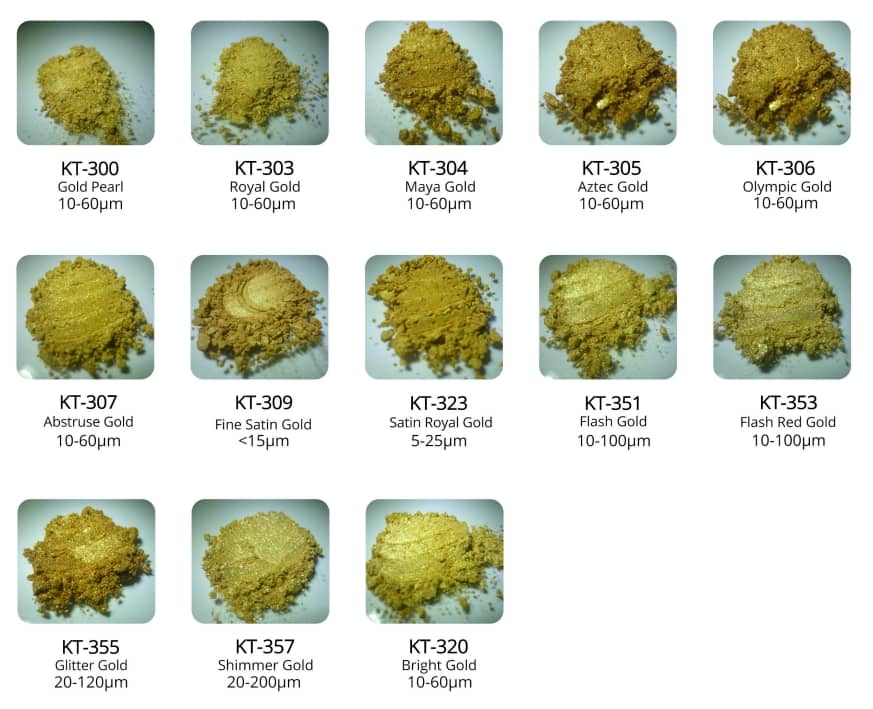 Gold Luster Series Gold Satin Pearlescent Pigments Alternatives to Merck Iriodin® Gold Series image